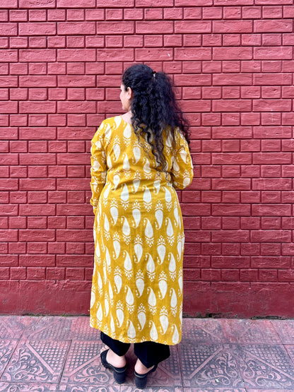 Yellow Ambi Kurta