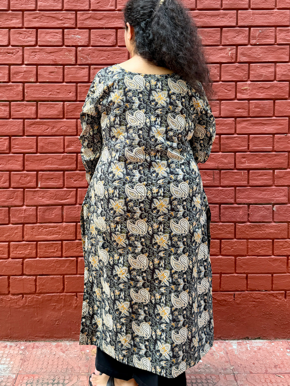 Black Printed Kurta