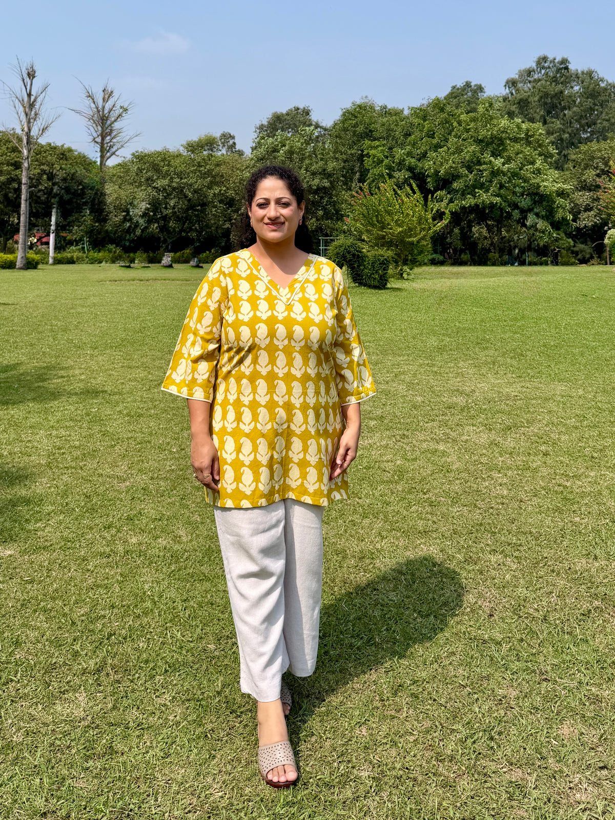 Yellow Butti Kurta