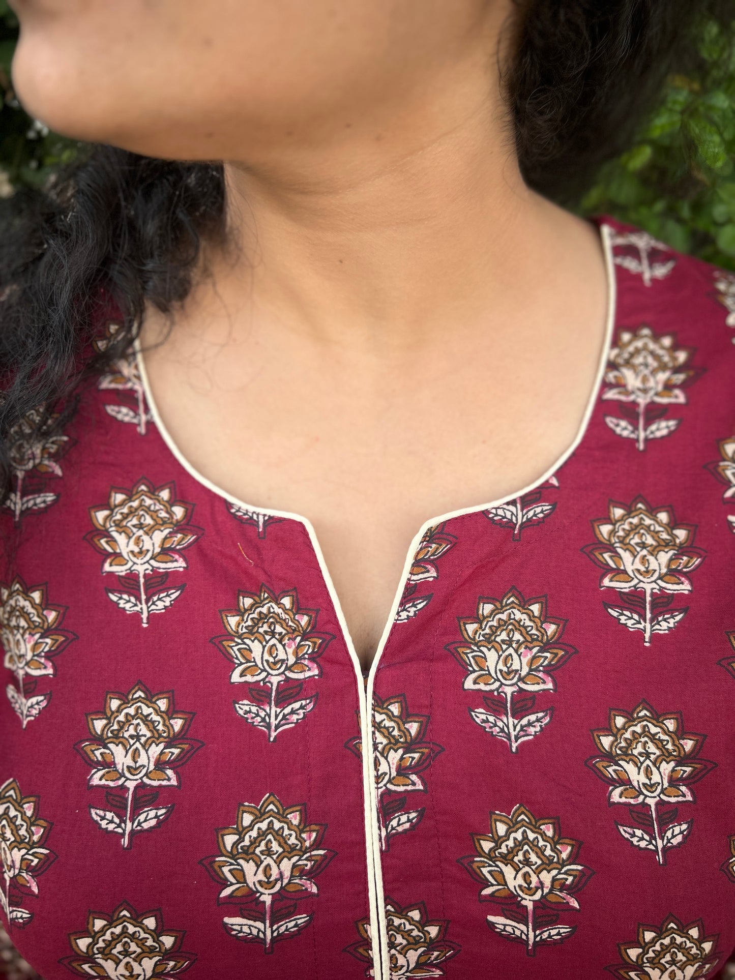 Gulabi Block Print Straight Kurta