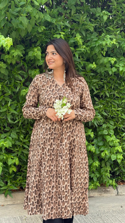 Bagh Rust A-Line Kurta