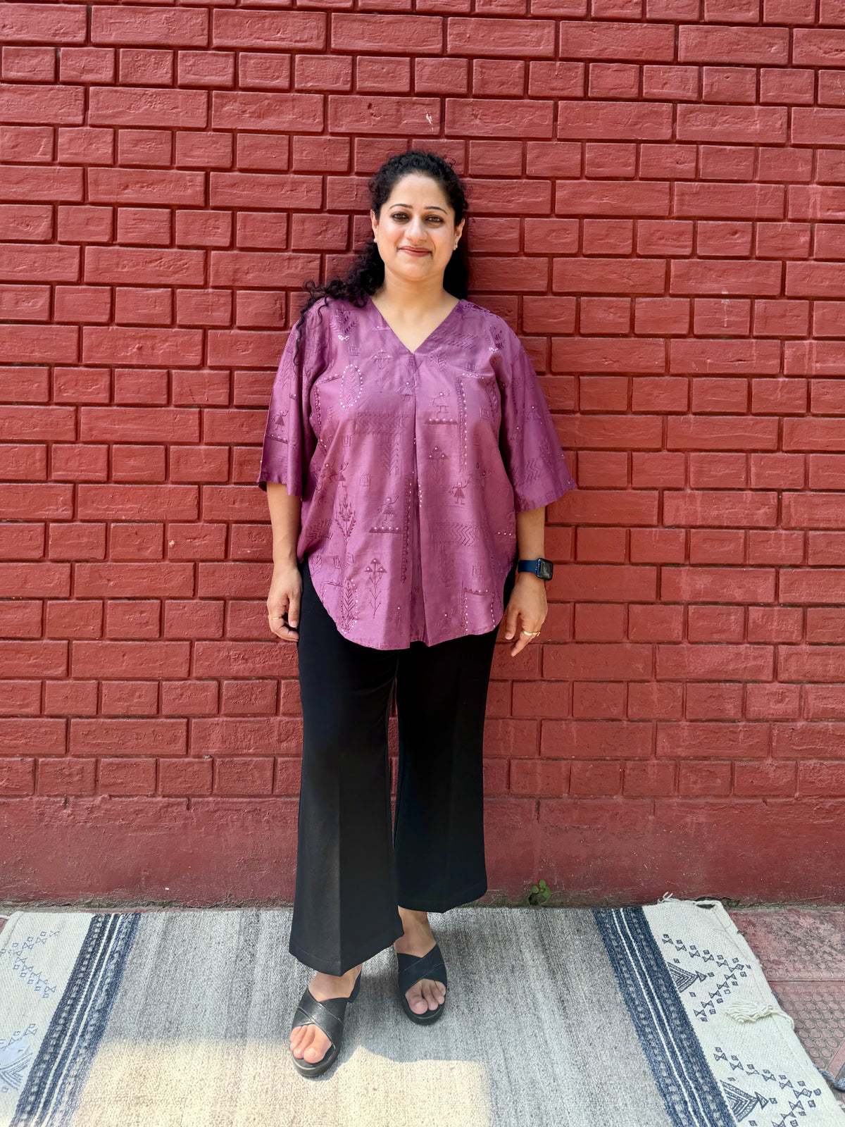 Jamuni embroidered anti fit top