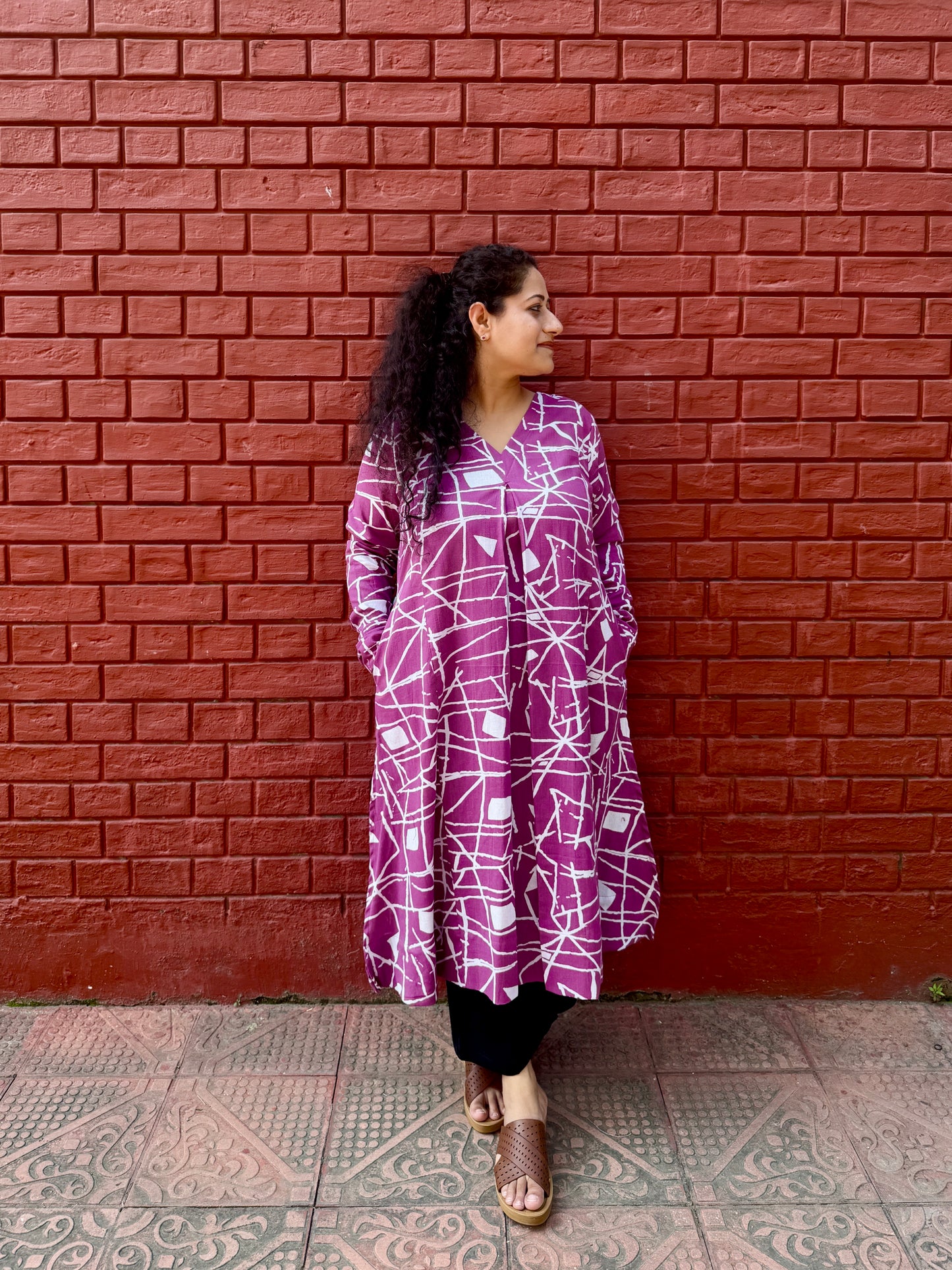 Jamuni Jaal A line kurta