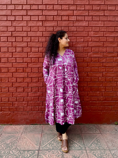 Jamuni Jaal A line kurta