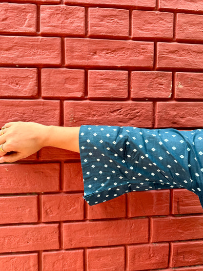 Blue Dot Kurta