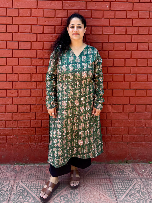Pista Leaf  Kurta