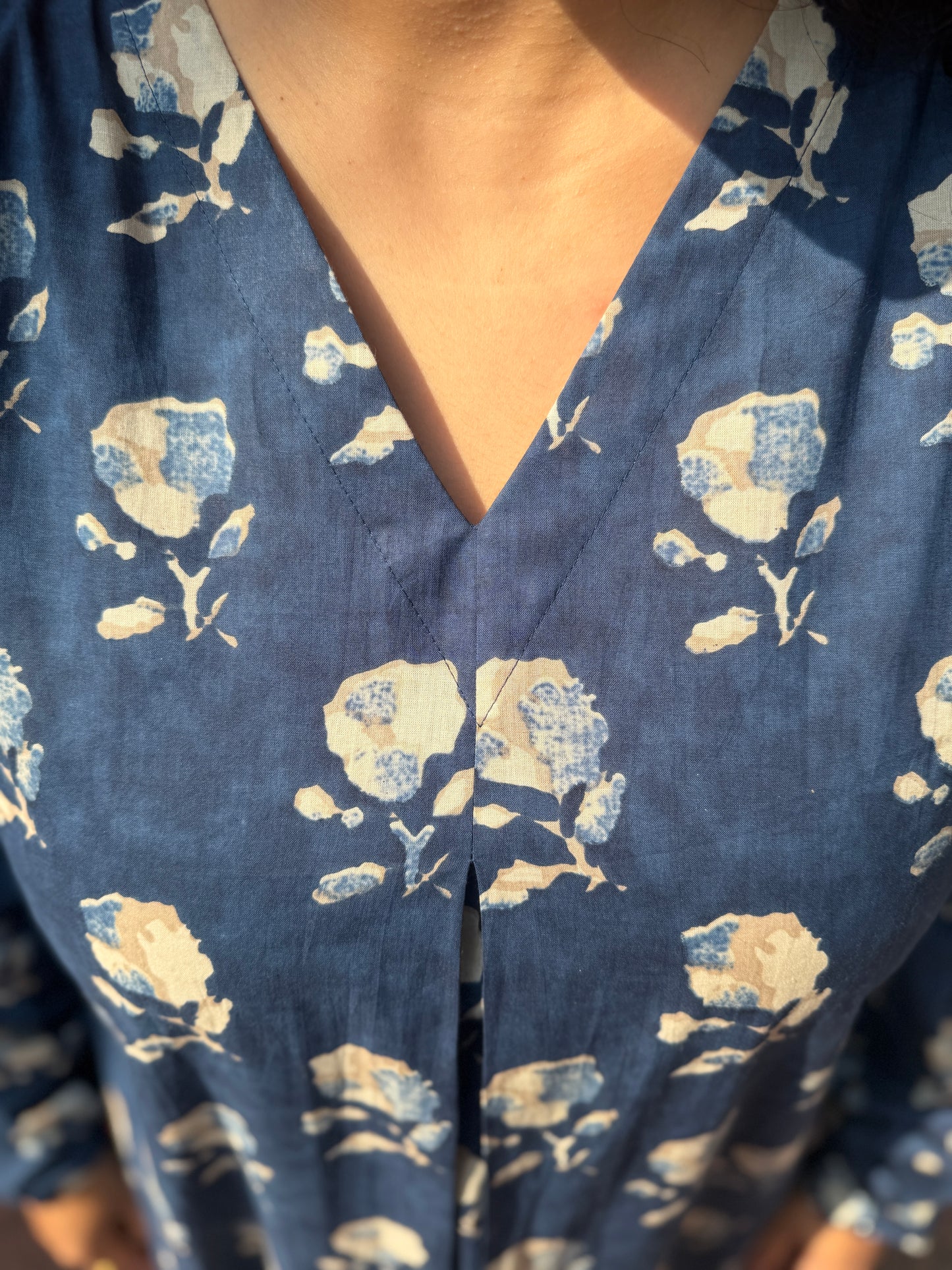 Indigo Phool A line kurta