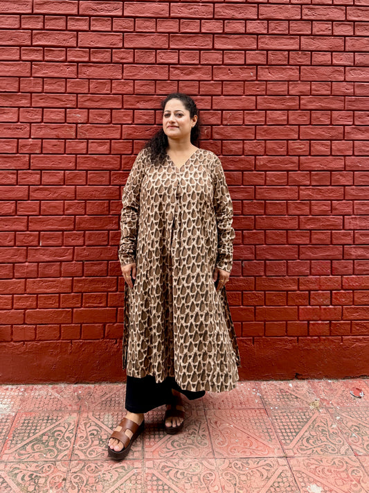 Bagh Rust A-Line Kurta