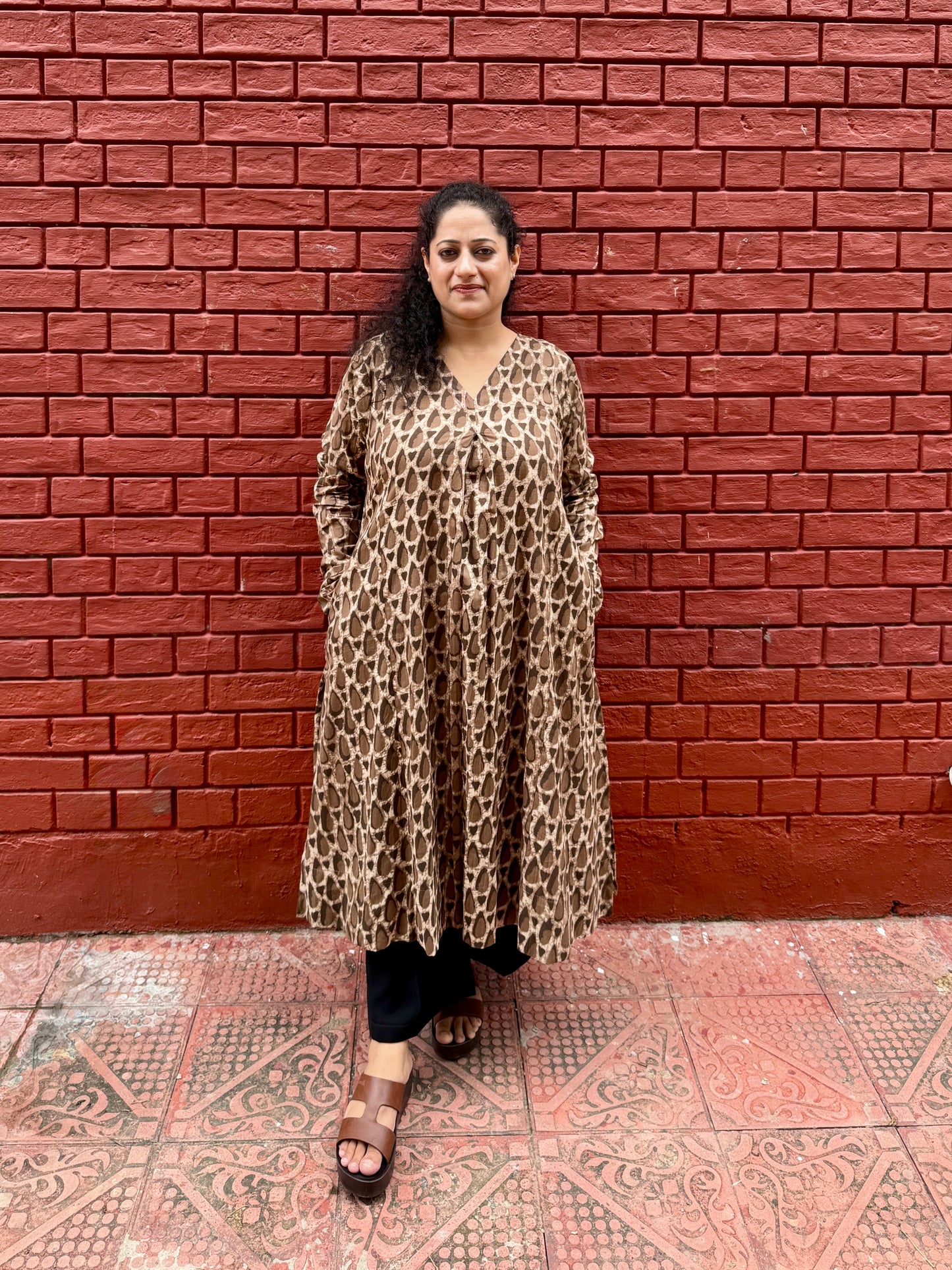 Bagh Rust A-Line Kurta