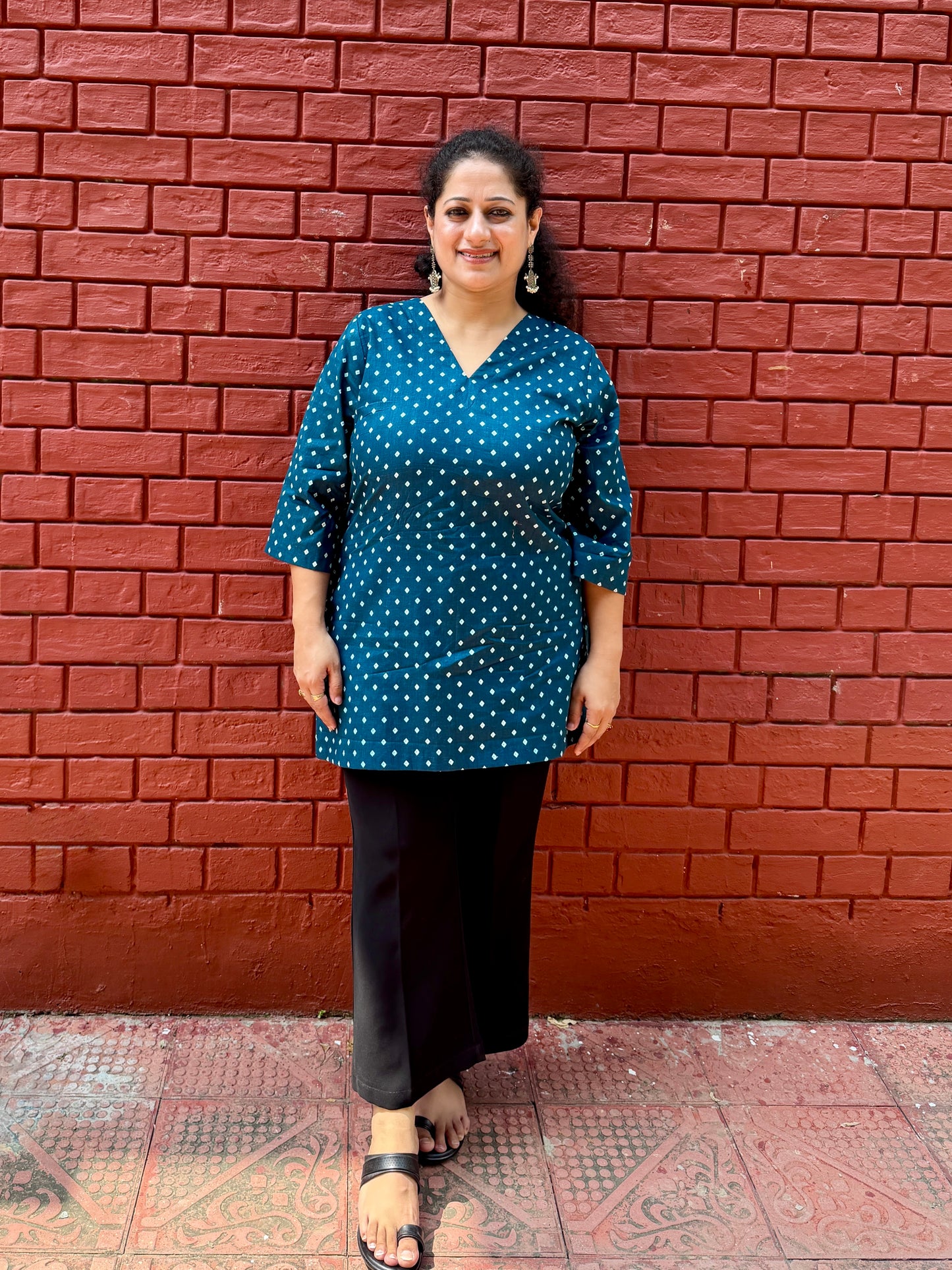 Blue Dot Kurta