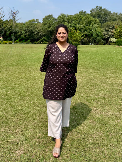 Coffee buti short kurta