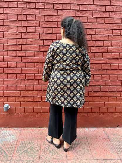 Noor Black Printed Kurta