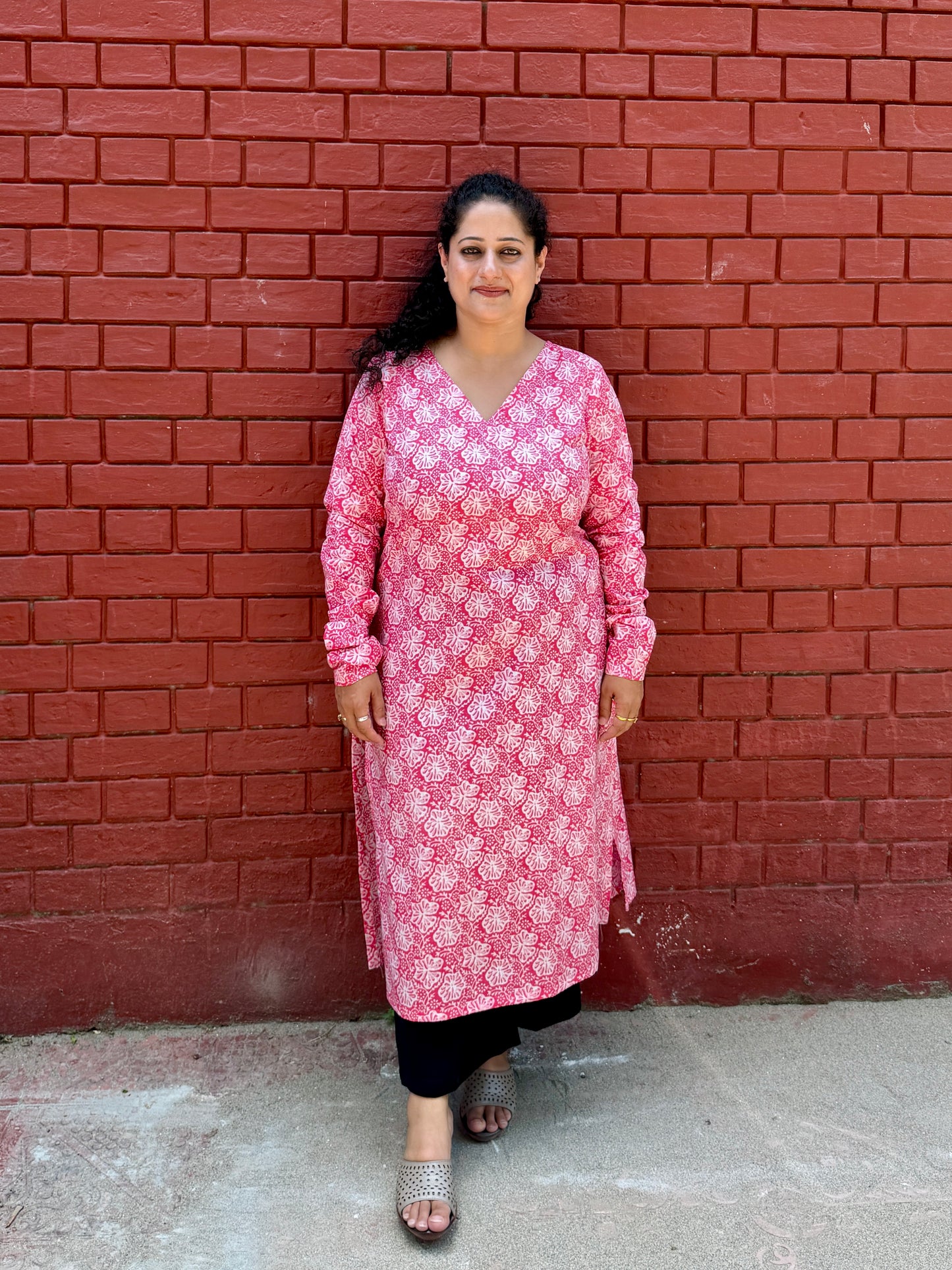 Gulabi Bagh Cotton Kurta