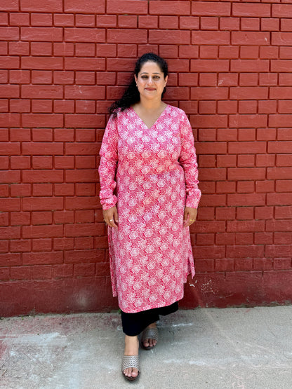 Gulabi Bagh Cotton Kurta