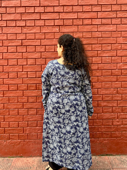 Indigo Floral Kurta