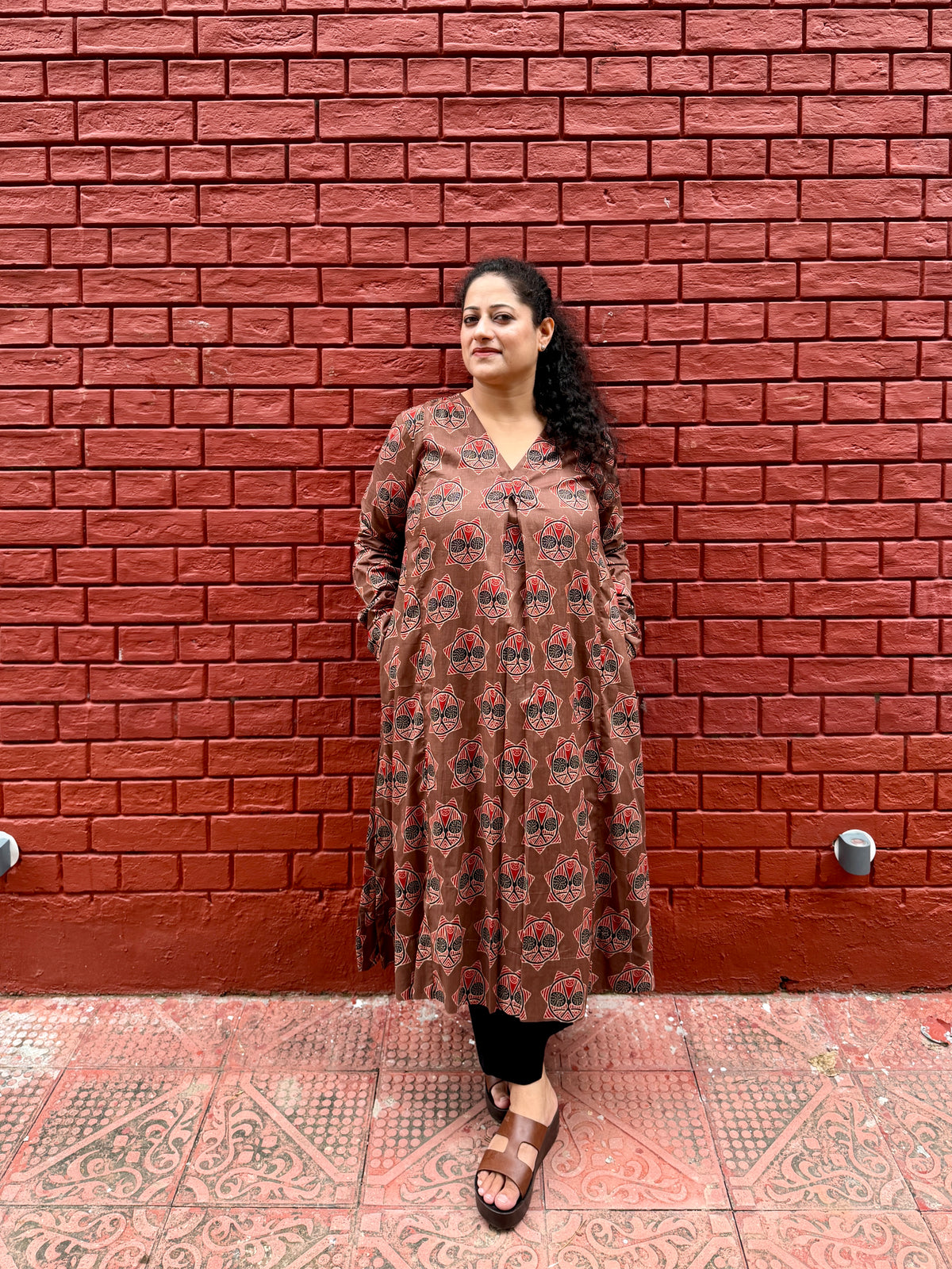Amber Buta A-Line Cotton Kurta