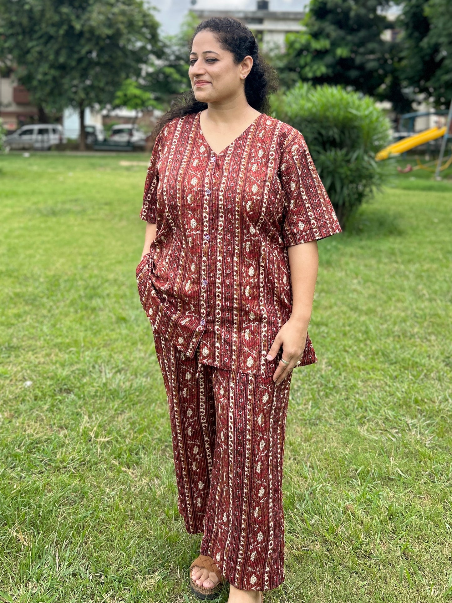 Rust Harmony Printed Co-ord Set