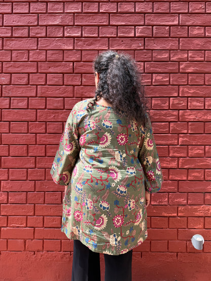 Green Floral Kurta