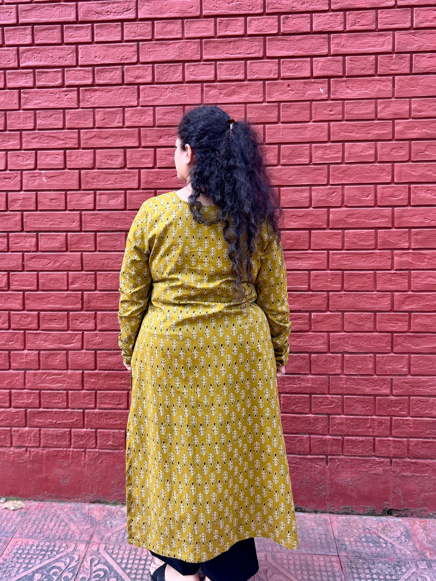Mustard Design Kurta