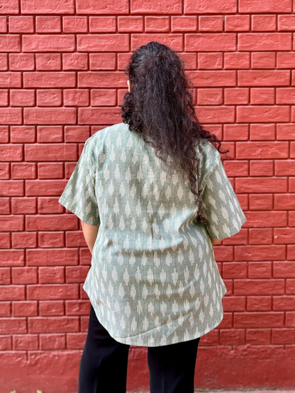 Pista Green Ikkat Shirt