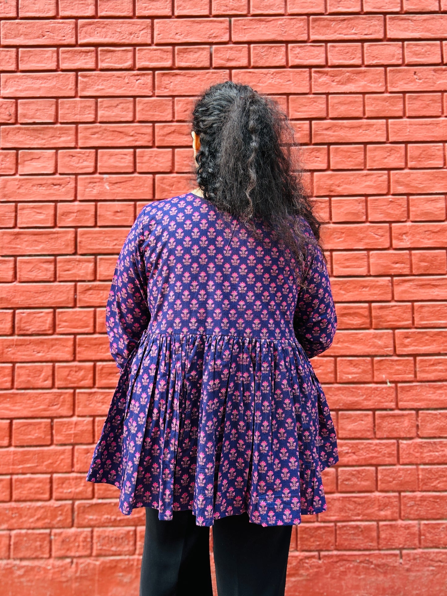 Jamuni Printed Gather Top