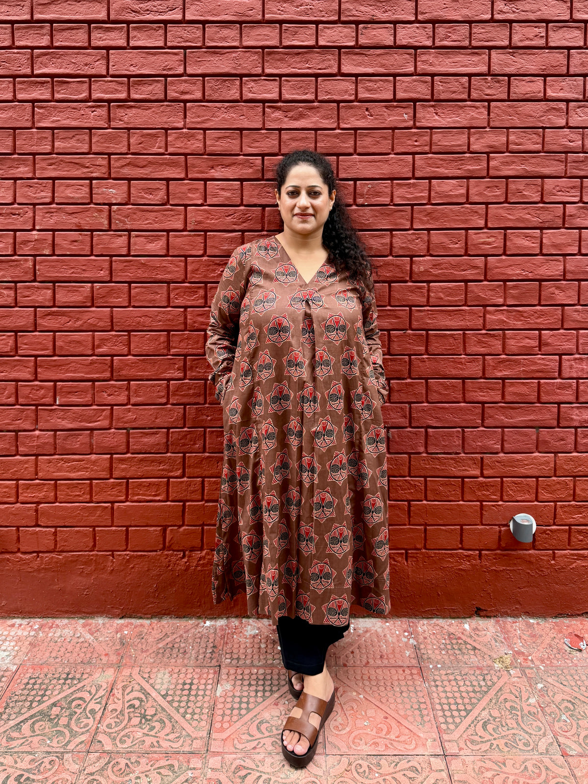 Amber Buta A-Line Cotton Kurta
