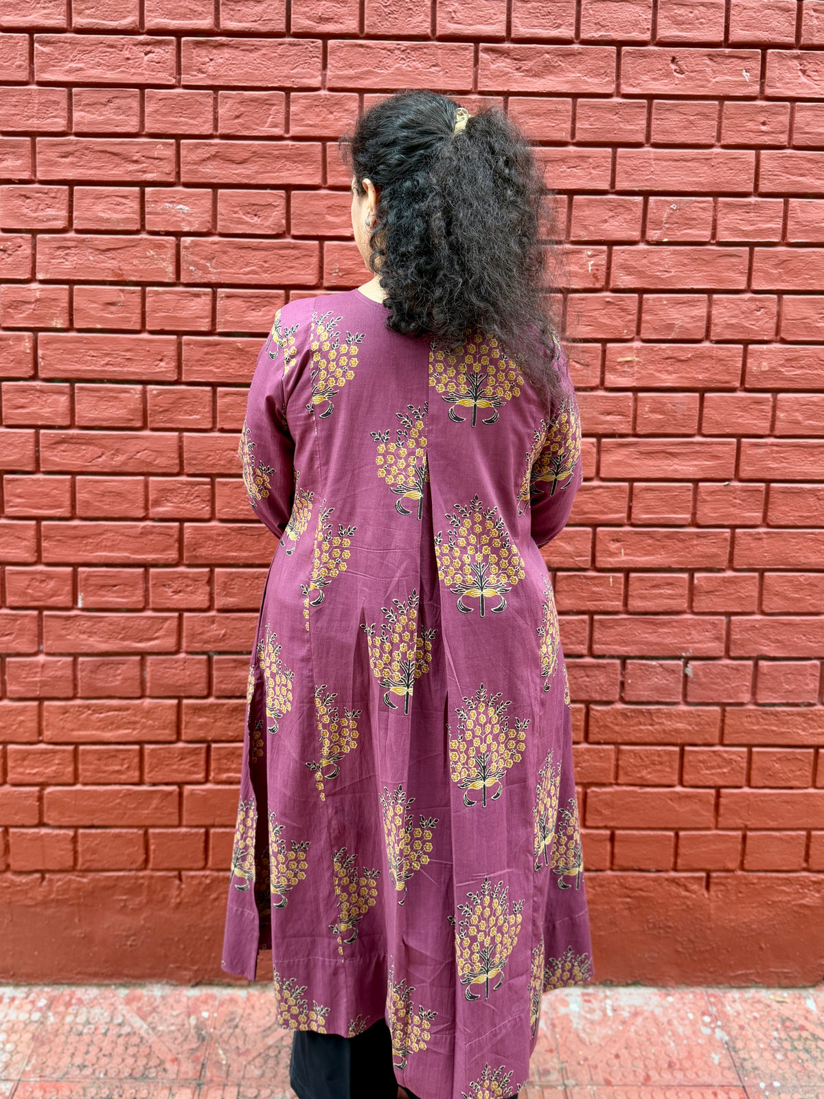 Mulberry Bloom Cotton Kurti