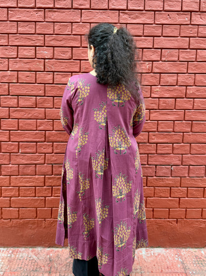 Mulberry Bloom Cotton Kurti