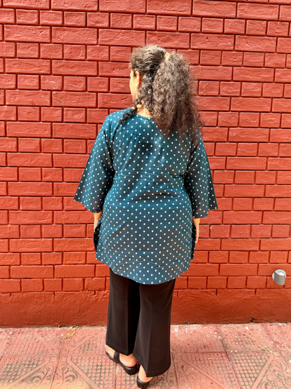 Blue Dot Kurta