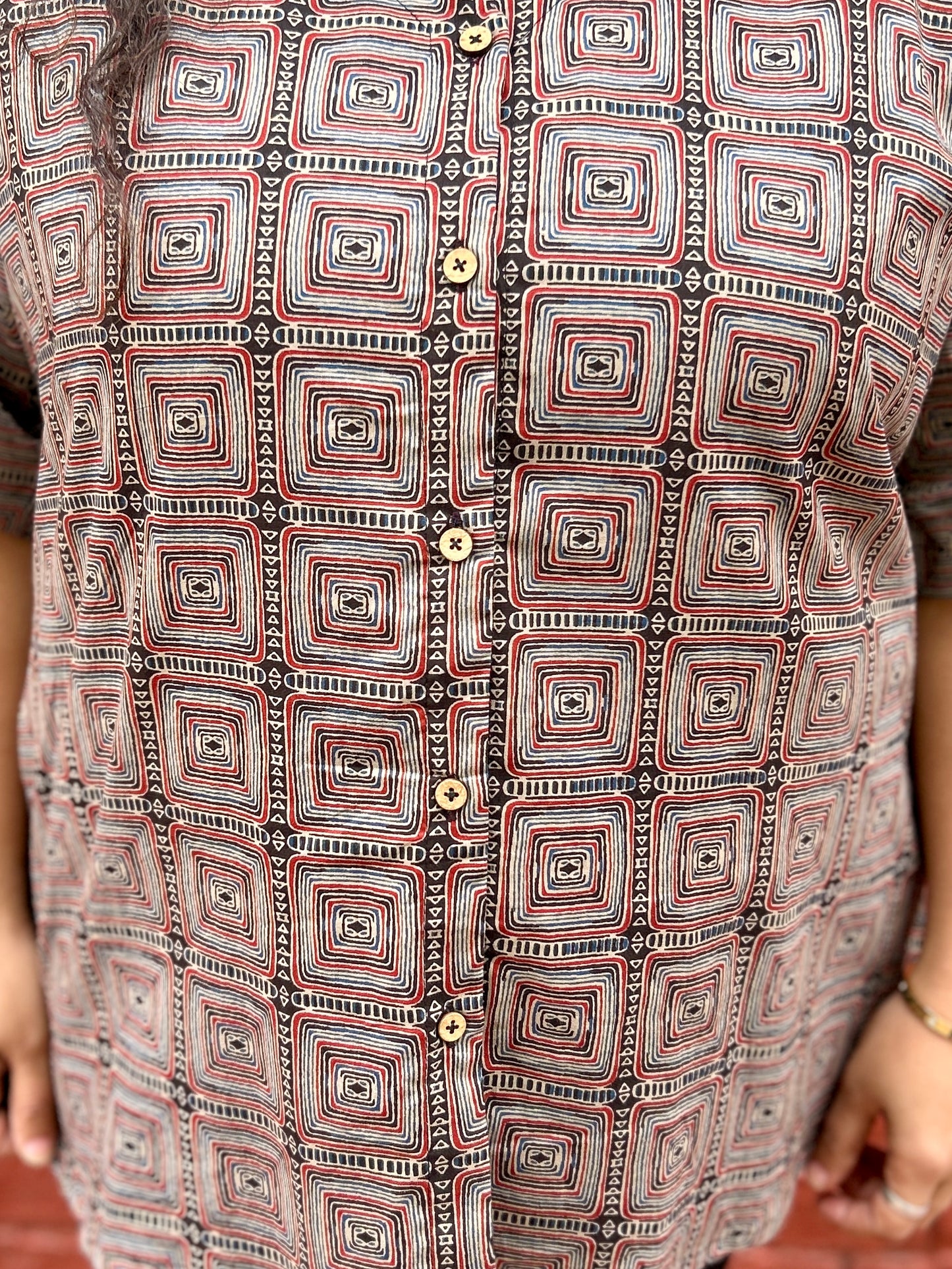 Brown Geometric Print Shirt ✨