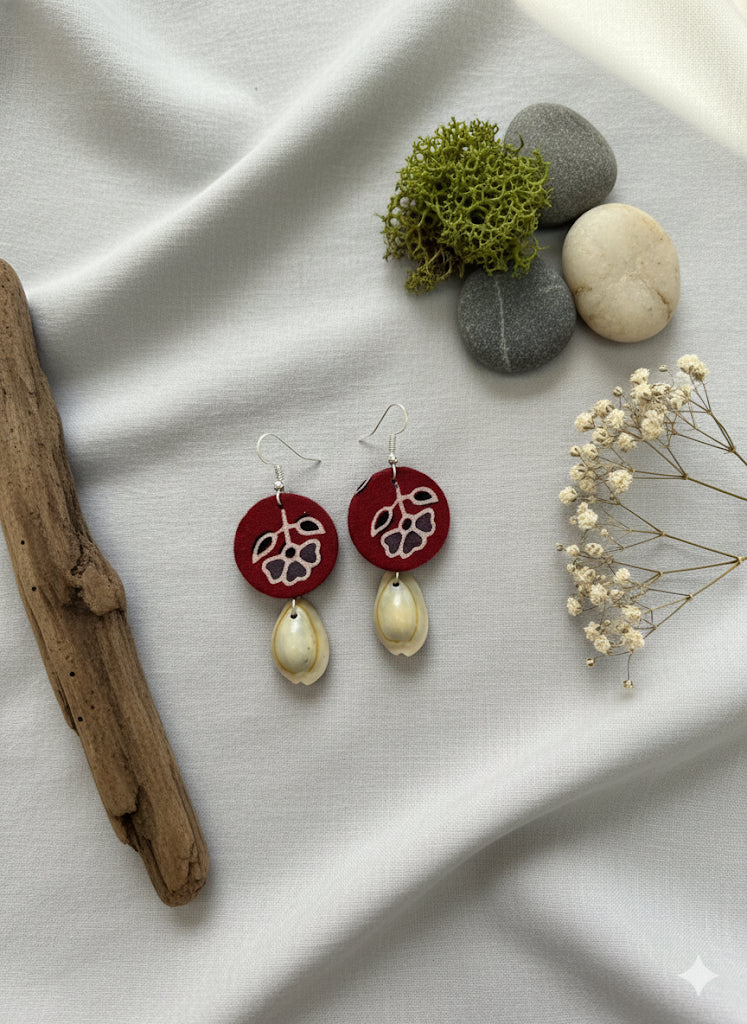 Fabric earrings