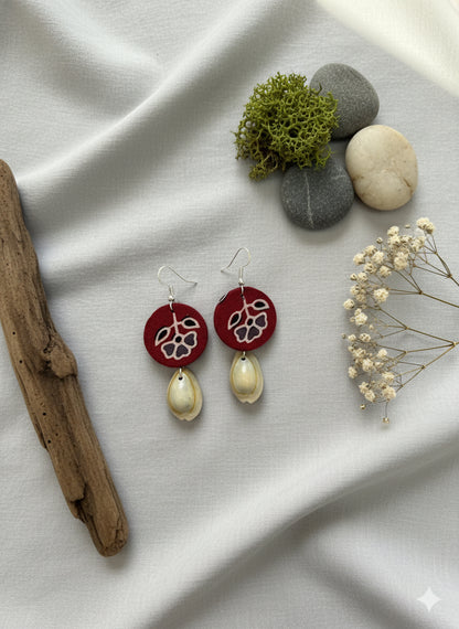 Fabric earrings