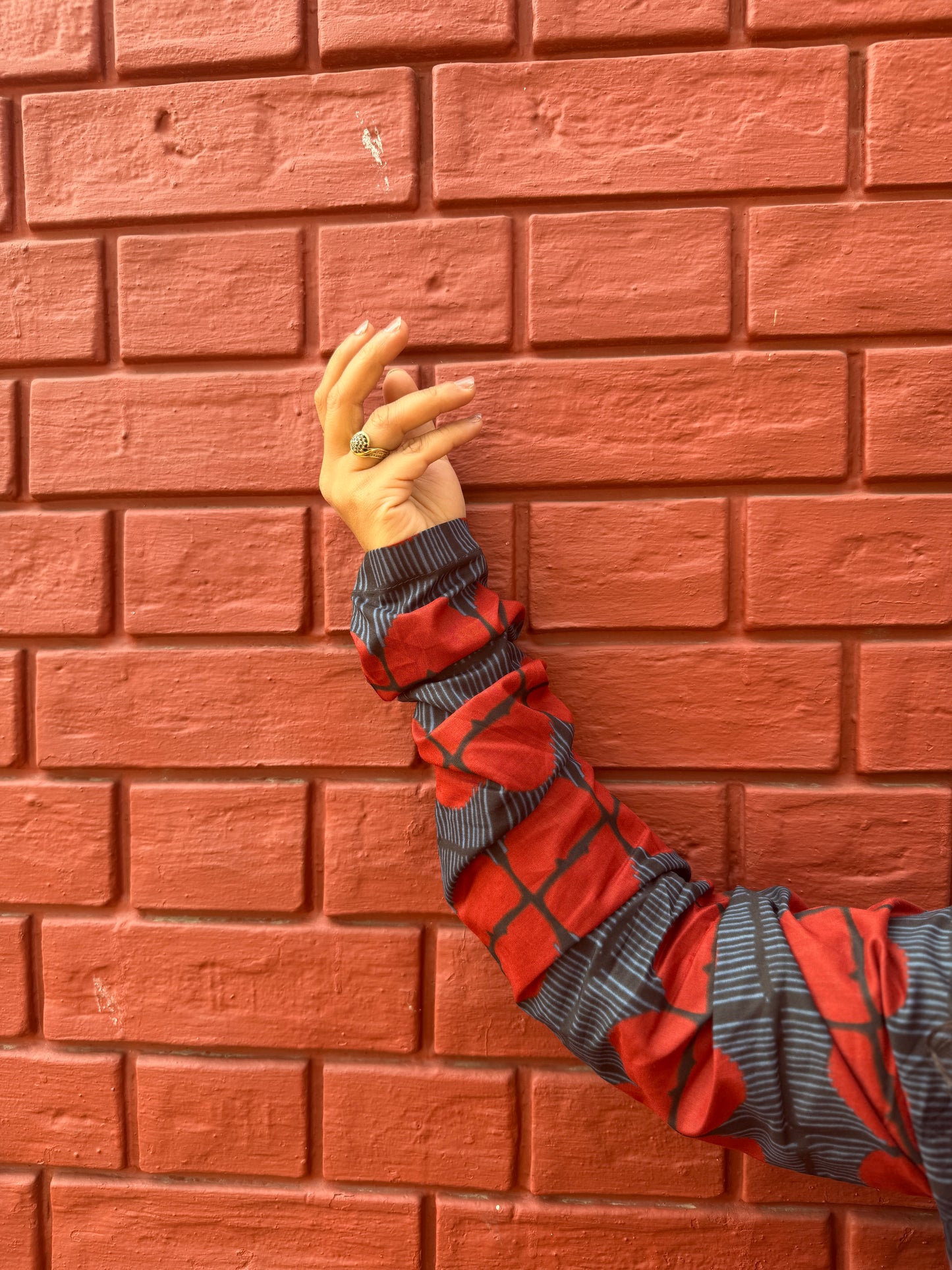 Red circle A line kurta