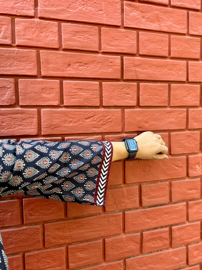 Black Ambi Handblock Kurti