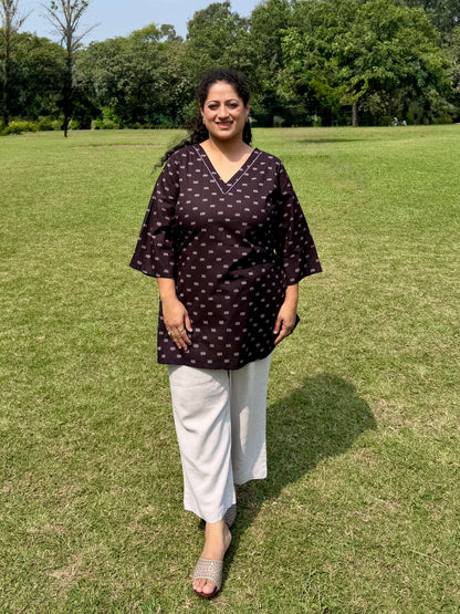 Coffee buti short kurta