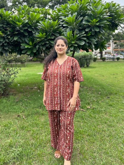Rust Harmony Printed Co-ord Set