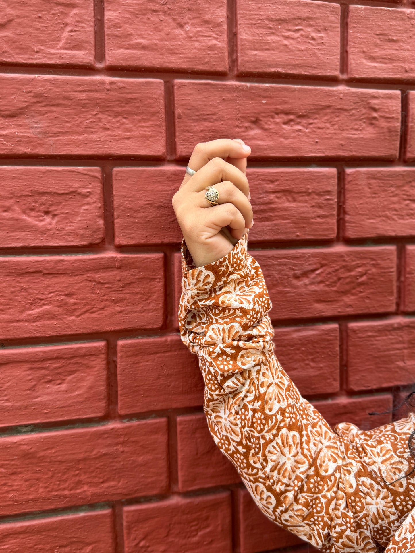 Rustic bloom hand-block kurta