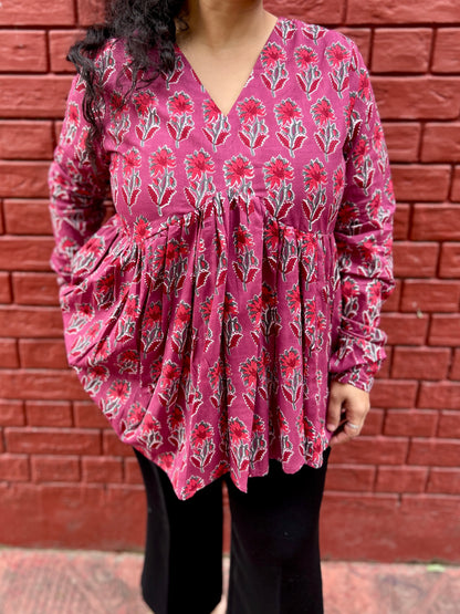 Rani Phool Gather Top ⭐