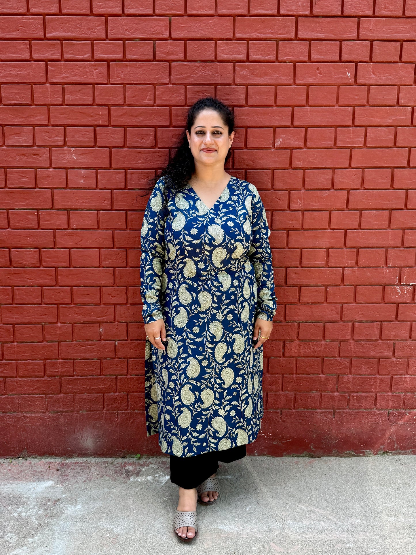 Neel Paisley Kurta