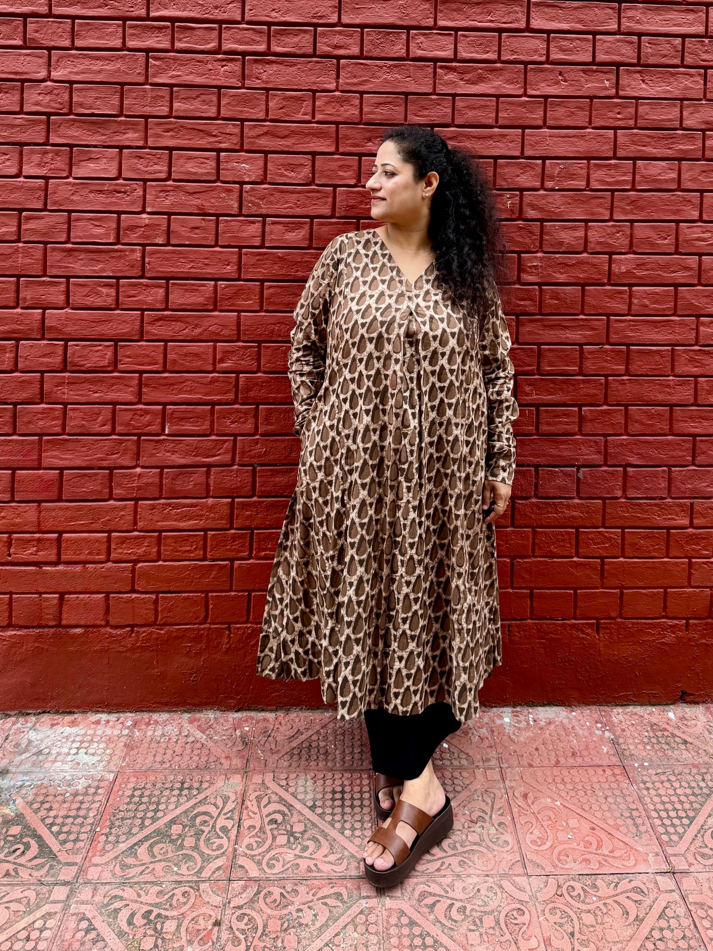 Bagh Rust A-Line Kurta