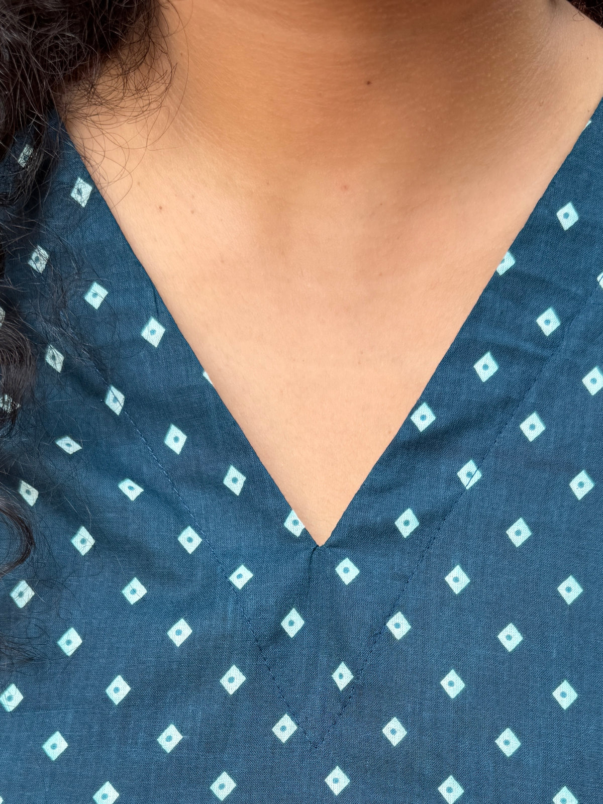 Blue Dot Kurta