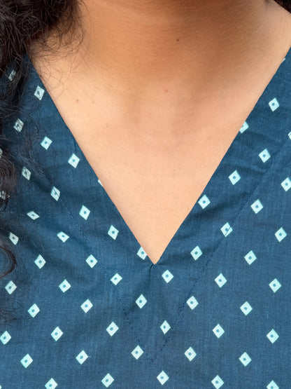 Blue Dot Kurta
