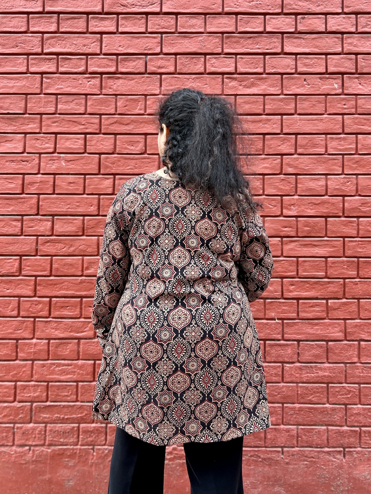 Brown Classic Ajrakh Kurta