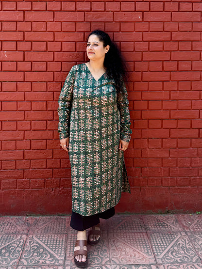 Pista Leaf  Kurta