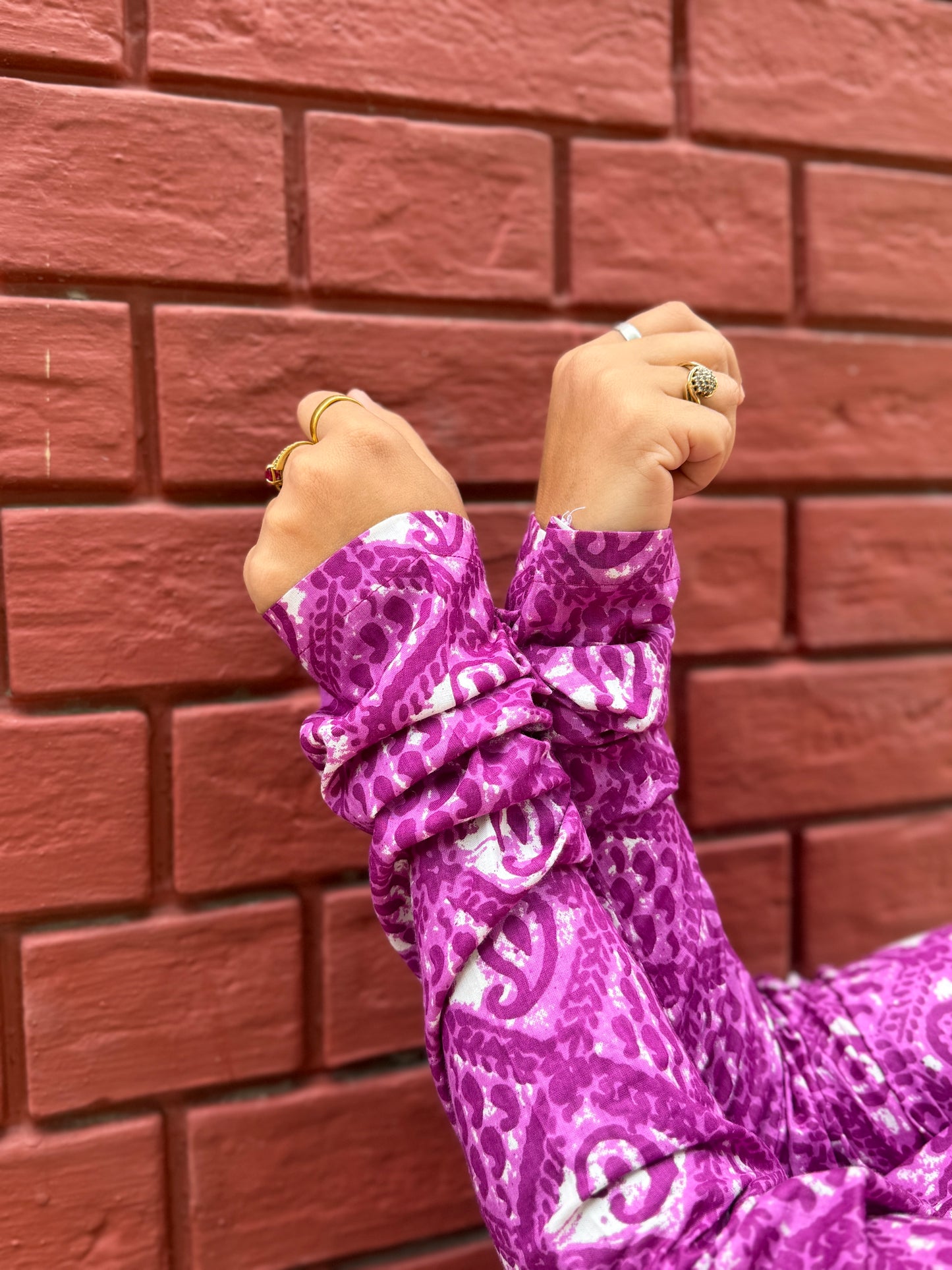 Purple Printed Kurta