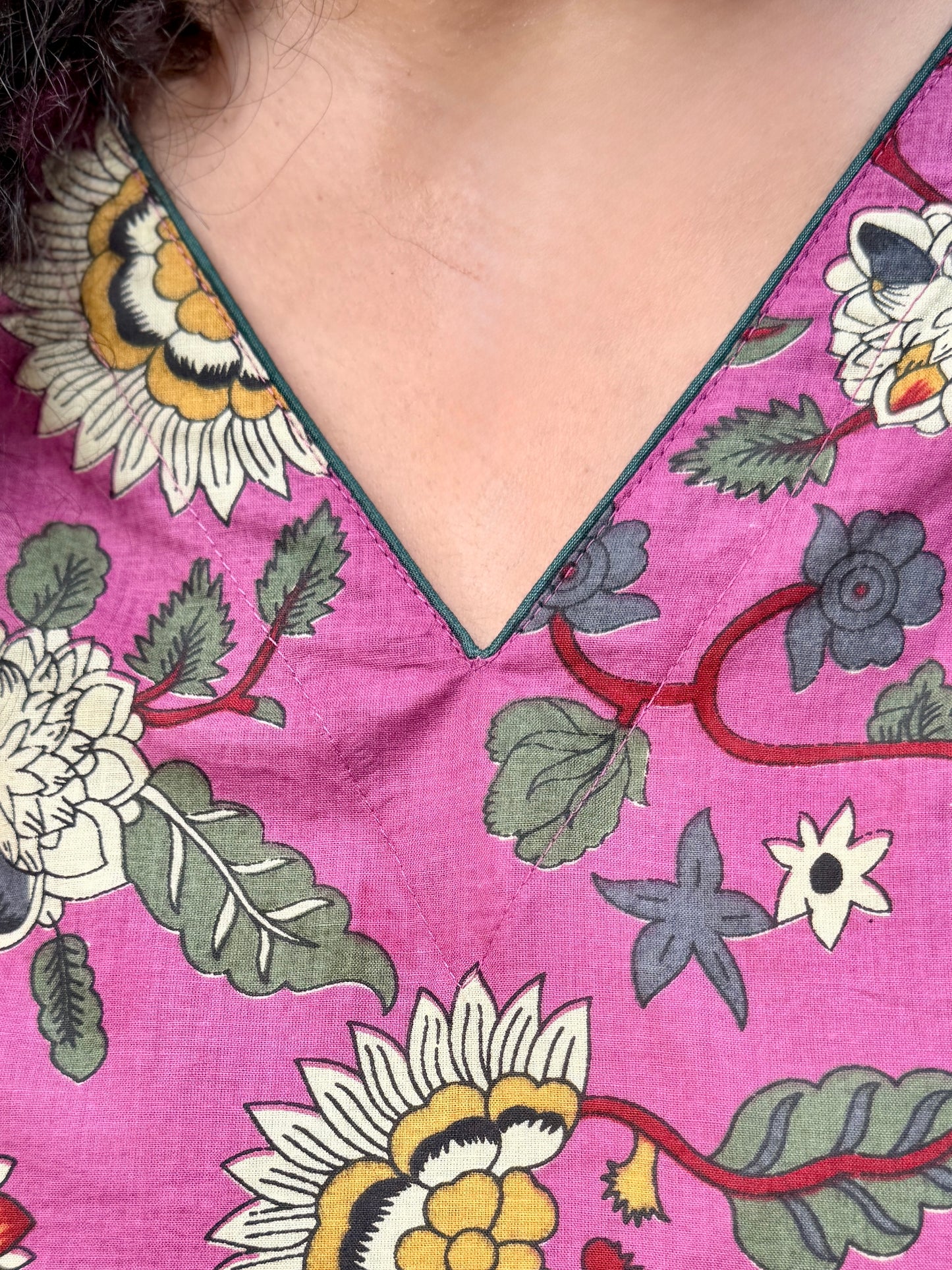 Pink Floral Kurta