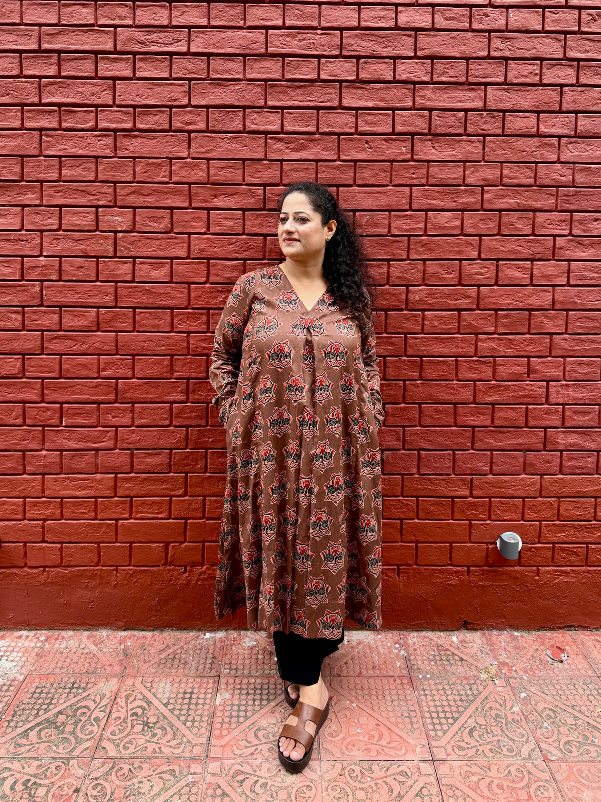 Amber Buta A-Line Cotton Kurta