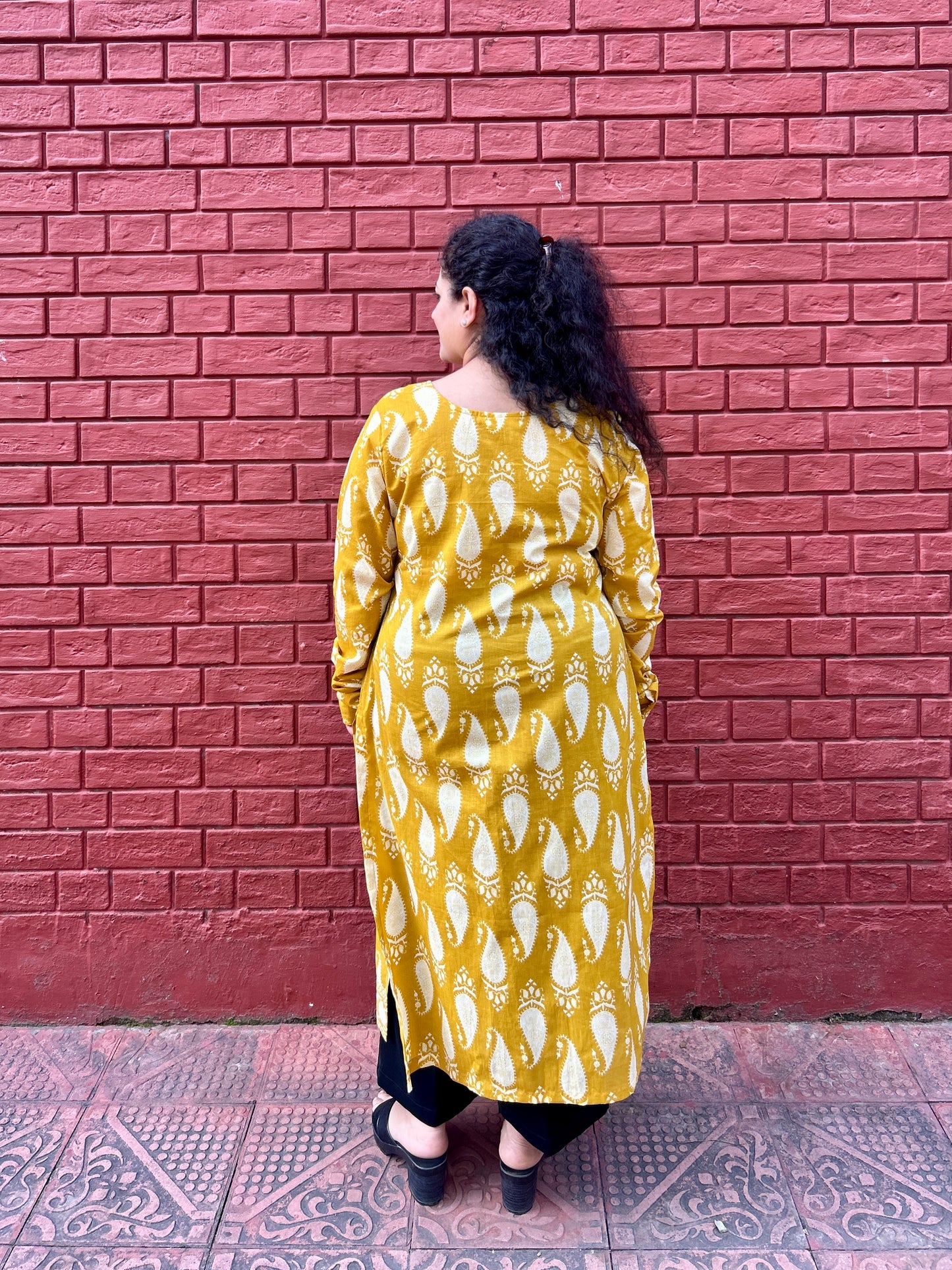 Yellow Ambi Kurta