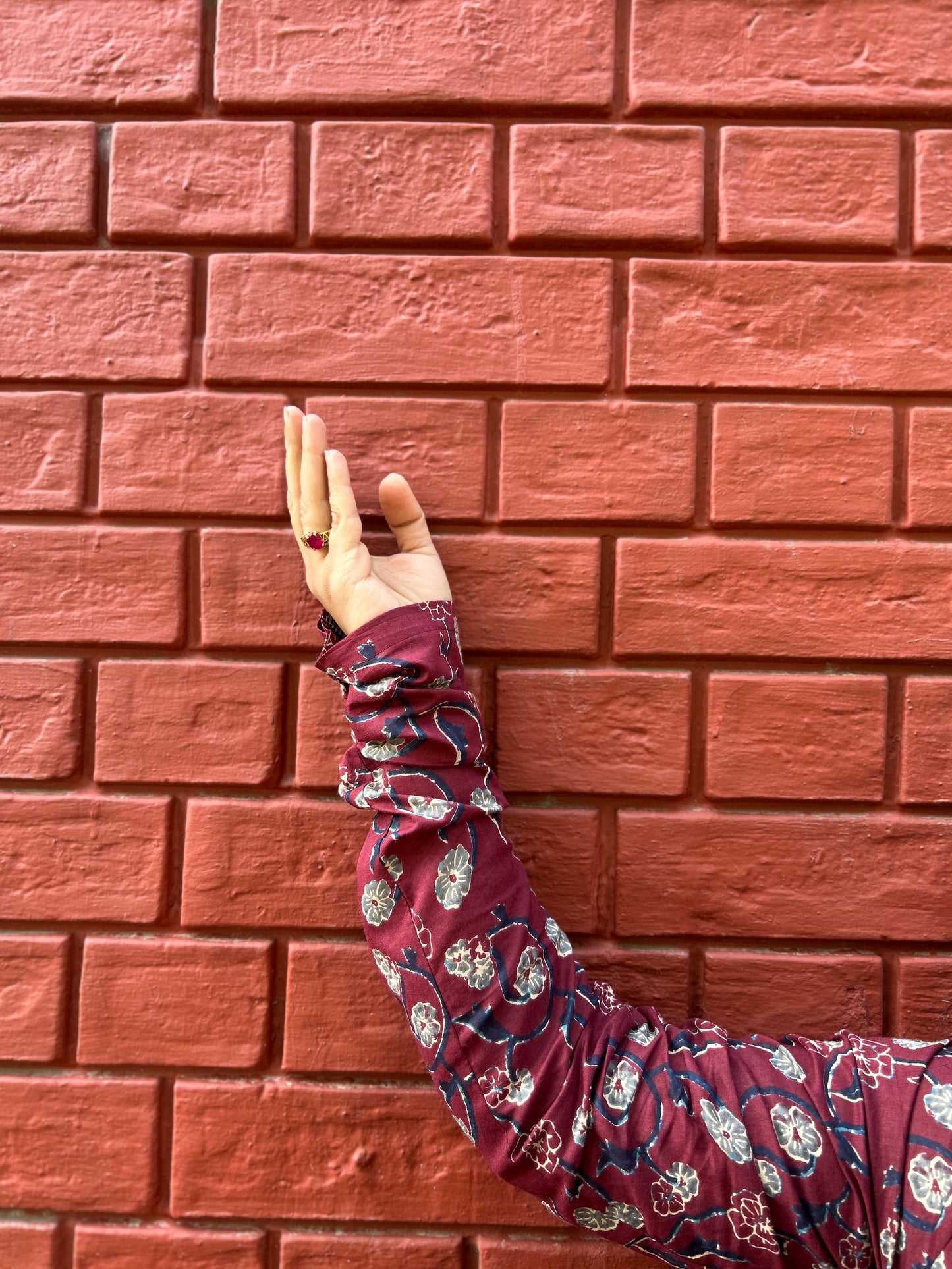 Wine Garden Straight Kurta