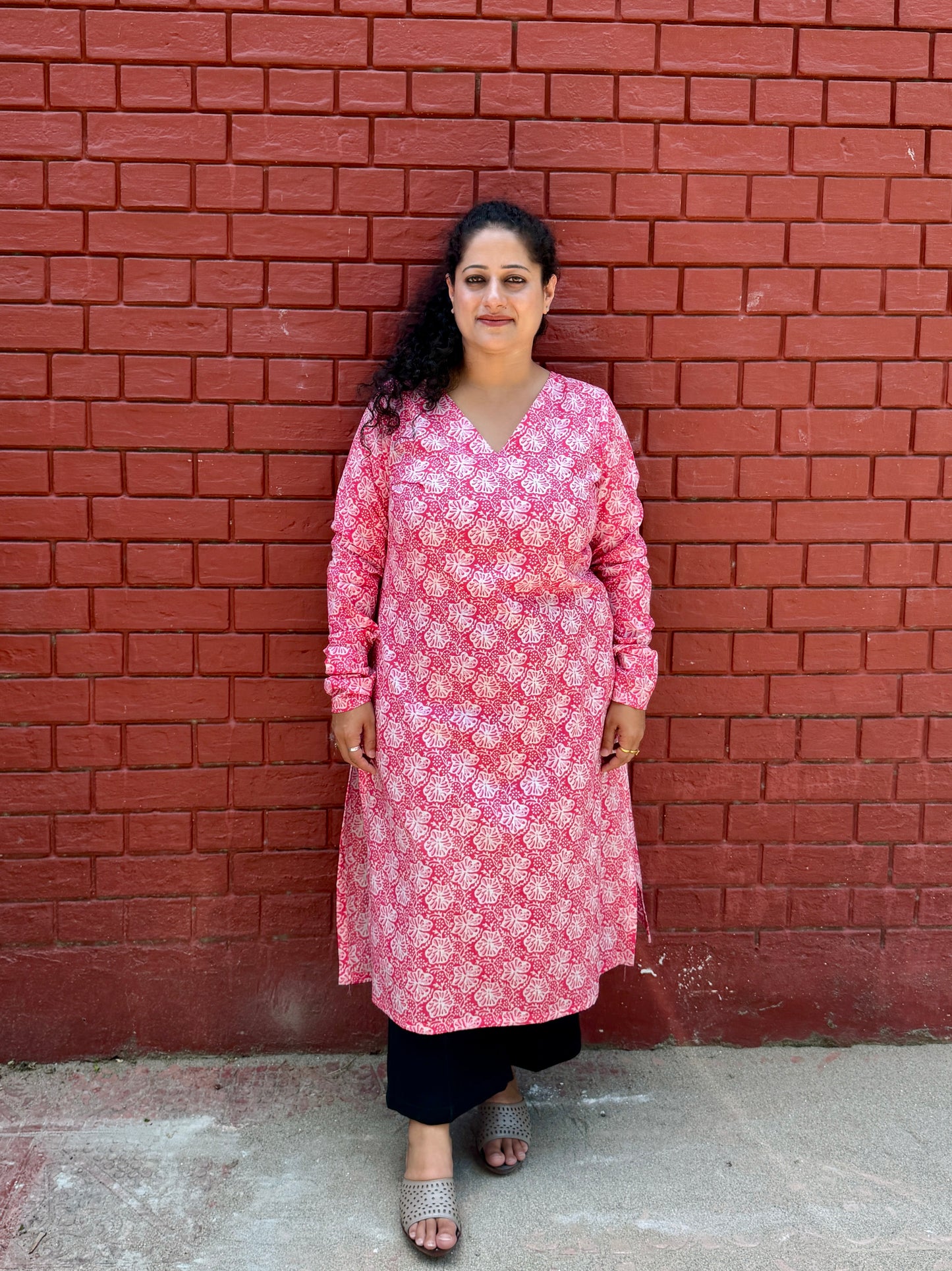 Gulabi Bagh Cotton Kurta
